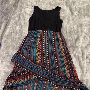 black different patterned dress